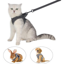 Cat Harness And Leash Set For Walking 360Wrap-Around Cat/Dog Harness-Blue S