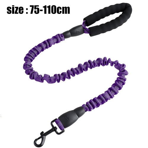 Reflective Stretch Dog Leash Elastic Dog Training Leash?Purple? 1