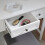 Noa and Nani Karlstad White Dressing Table with 3 Drawers and Stool – Solid Pine, 100x45 cm 4