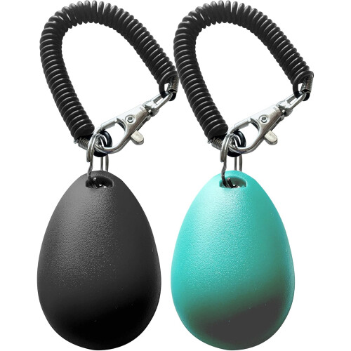 Pet Training Clicker With Wrist Strap - Dog Training Clicker (New Black + Blue) 1
