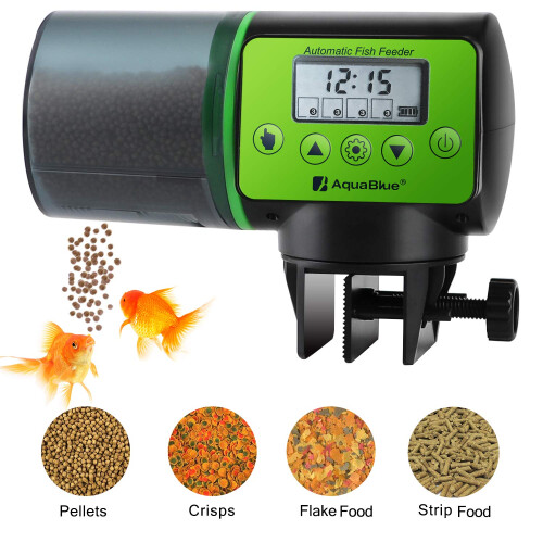 Automatic Fish Feeder Fish Food Dispenser Battery-Operated Auto Feeder