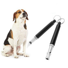 2 Pack Adjustable Pitch Dog Whistle With 2 Lanyard, Stop Barking, Ultrasonic Training Tool Bark Control Black, 2 Pieces