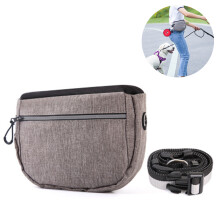 Dog Treat Pouch Bag For Training, Closing Portable Dogs Walking Bag-Grey