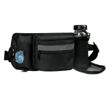 Dog Treat Pouch For Training,Hands Free Waist Belt Fanny Pack-Black