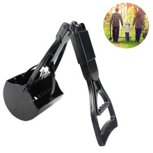 Long Handle Portable Pet Pooper Scooper For Large And Small Dogs-Black