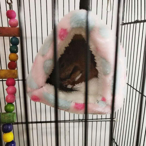Warm Hamster Bed Hammock For Sleeping Cute Little Animalspink 2