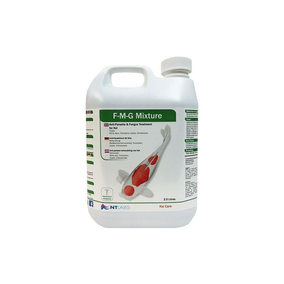 Nt Labs (2.5L) Koi Care Fmg Mixture Garden Fish Pond Treatment Anti Parasite And Fungus