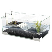 (Tartarium 40 - White) Ciano Tartariums 40 60 80 Turtle Tank Terrarium Aquarium Ramp Terrapin Stand