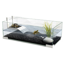 (Tartarium 60 - White) Ciano Tartariums 40 60 80 Turtle Tank Terrarium Aquarium Ramp Terrapin Stand