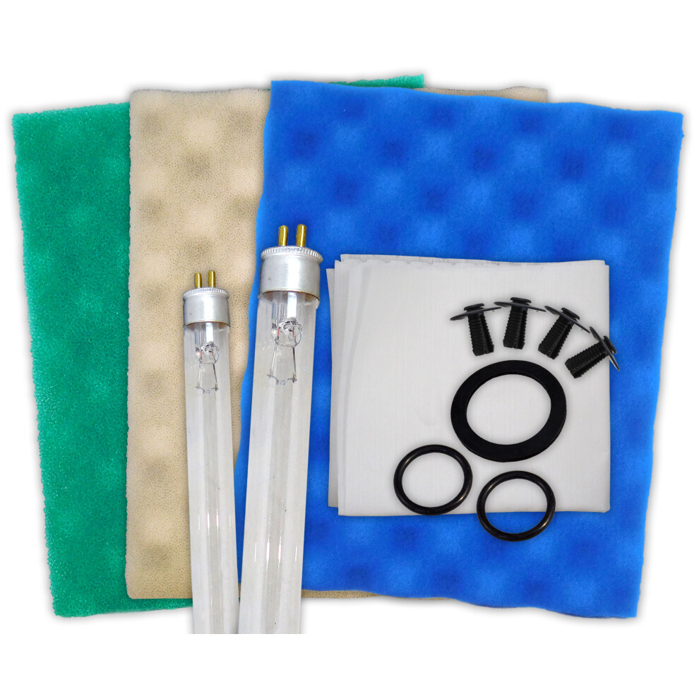 (Kit CPF25) Lotus Oasis Clearpond Maintainence Kit Fish Pond Filter Sponge Foam Uv Uvc