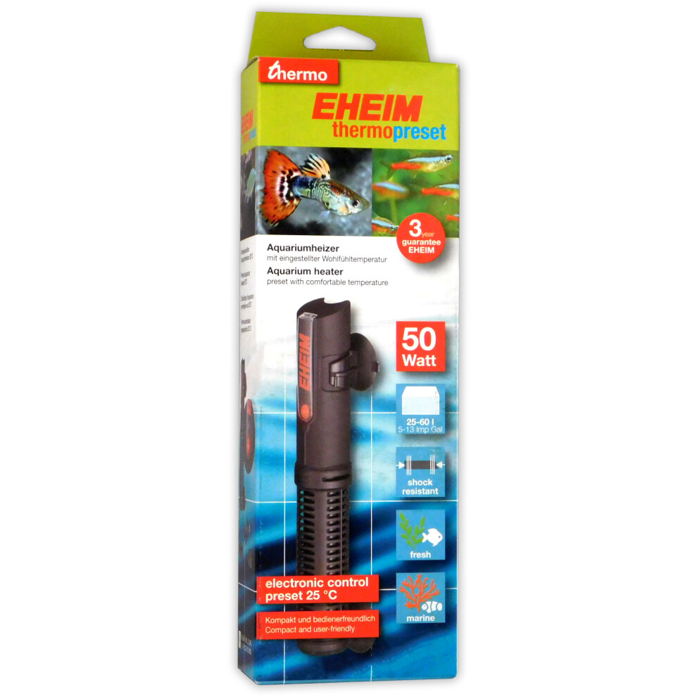 Eheim Thermopreset Heater 100W Preset to 25c Tropical Marine Aquarium Fish Tank