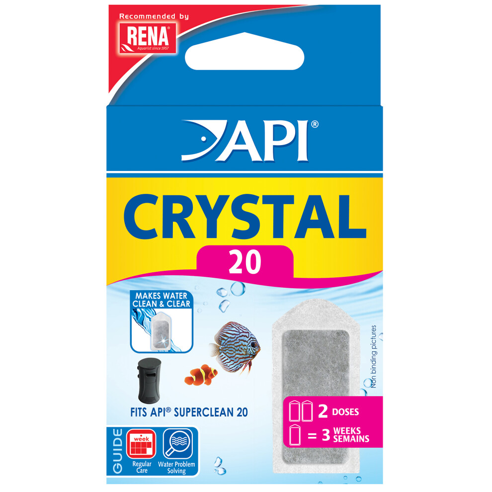(API Crystal 20 Media 2-pack) API Superclean Media Crystal Filter Foam Filtration For Rena Aquarium Fish Tank