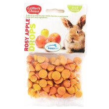 (Rosey Apple Drops, 75g) Critter's Choice Small Animal Treats Fruit Veg Rabbit Guinea Pig Hamster Rat