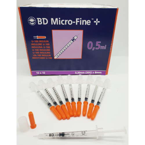 BD BD Microfine 0.5ml box of 100 - REF: 324825 1