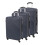 (Dark Blue) 3 Pcs Suitcase Set ABS Hard Shell 4 Wheel Trolley 1