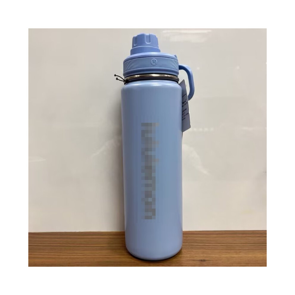 (Blue) 710ml Lululemon Back To Life Water Bottle Sports Vacuum Cup Stainless Steel 24oz