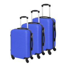 (Royal Blue) 3pcs Suitcase ABS hard shell 4-wheeled trolley lightweight luggage