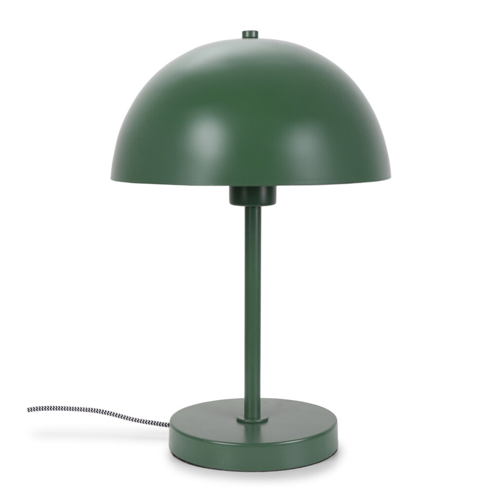 ValueLights Stassi Forest Green Mushroom Dome Metal Table Lamp Light