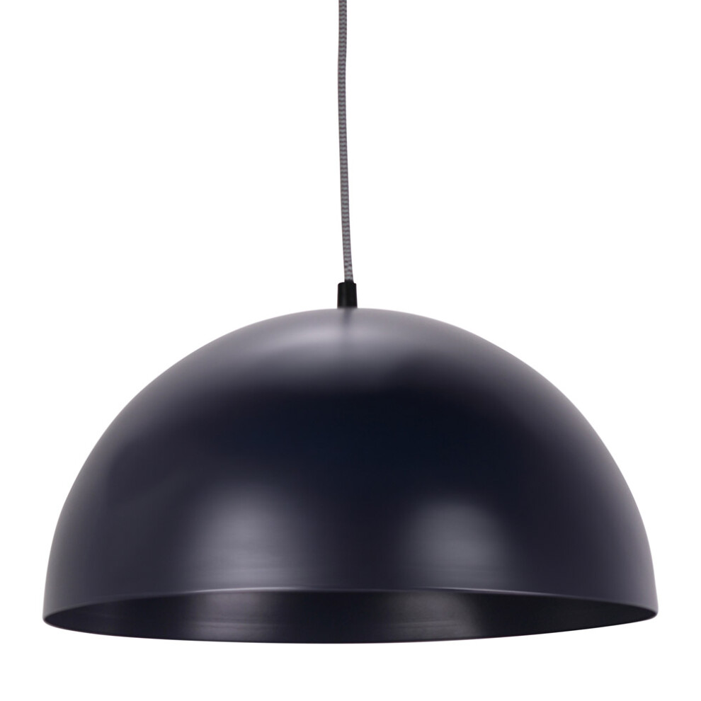 ValueLights Stassi Dark Navy Mushroom Dome Drop Pendant Ceiling Light