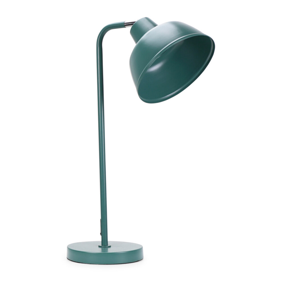 ValueLights Morris Teal Retro Dome Metal Desk Office Table Lamp Light