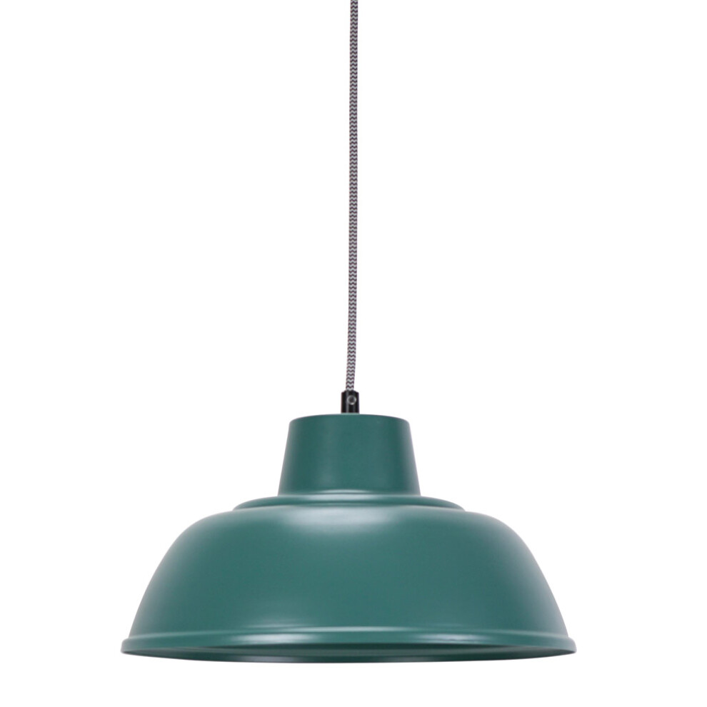 ValueLights Morris Teal Metal Drop Hanging Pendant Ceiling Light