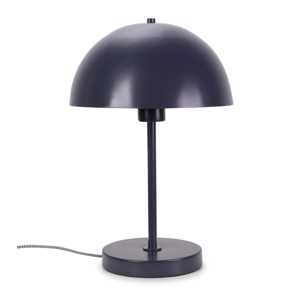 ValueLights Stassi Dark Navy Mushroom Dome Table Lamp Light With Bulb