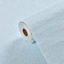 (Blue) Self Adhesive Wallpaper Waterproof Linen Real Texture 3m Bedroom Laundry Dining