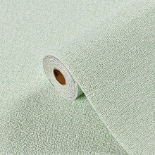 (Light Green) Self Adhesive Wallpaper Waterproof Linen Real Texture 3m Bedroom Laundry Dining