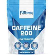 (250 Tablets) Caffeine Tablets 200mg Fat Burner Weight Loss PSN