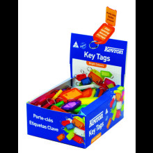Kevron 56x30mm Keytags Assorted Colours Display Pack of 100