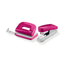 Novus Stapler & Hole Punch Set Pink
