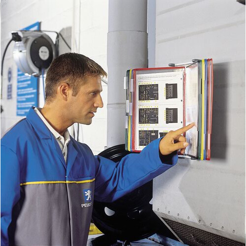 Tarifold A4 Wall Display System with 10 Assorted Pockets