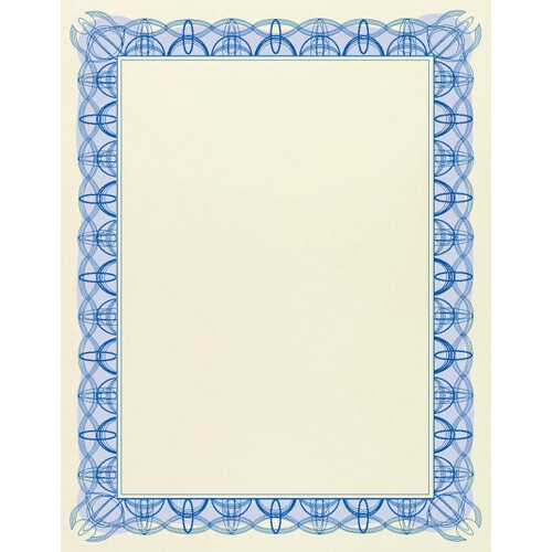 Computer Craft A4 Certificate Paper 90gsm Blue Pack 30 1