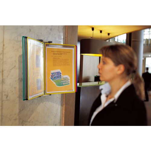 Tarifold A4 Wall Display System with 10 Assorted Pockets 1