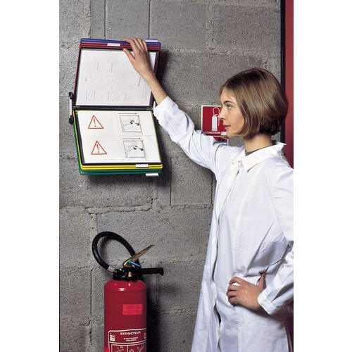 Tarifold A4 Wall Display System with 10 Assorted Pockets 2