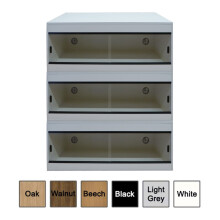 (Black) Repti-Luxe stack of 3 - 60x24x24 5ft Vivarium