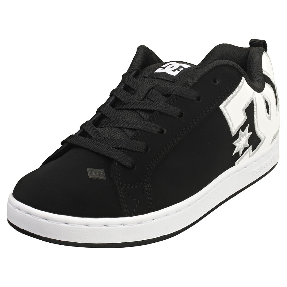 DC Women's Court Graffik Skate Shoes - Black/White Stencil - 5.5 UK - Nubuck - Image 4