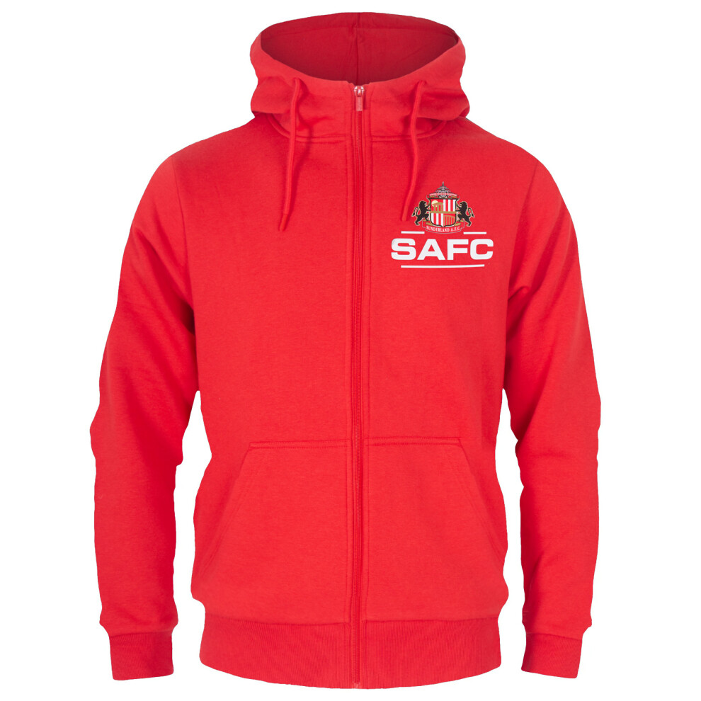 (Red, Small) Sunderland AFC Mens Hoody Zip Fleece OFFICIAL Football Gift
