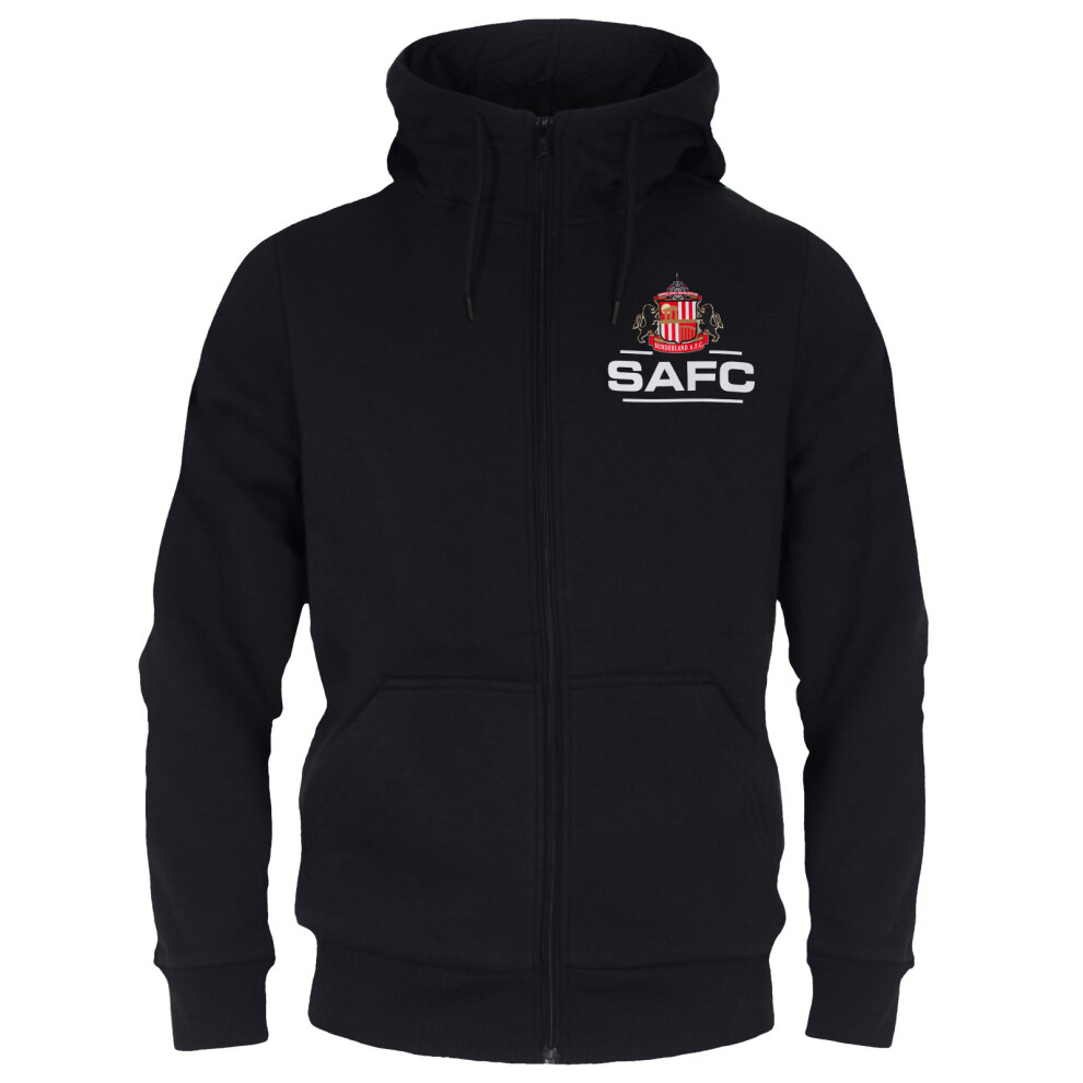 (Large) Sunderland AFC Official Football Gift Mens Fleece Zip Hoody