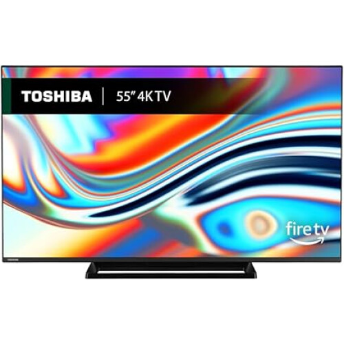 Toshiba UF3F 55 Inch Fire 4K HDR TV, TRU Picture Engine, HDR10, Dolby Vision & Atmos, Sound by Onkyo, DTS Virtual X, Alexa Voice Remote