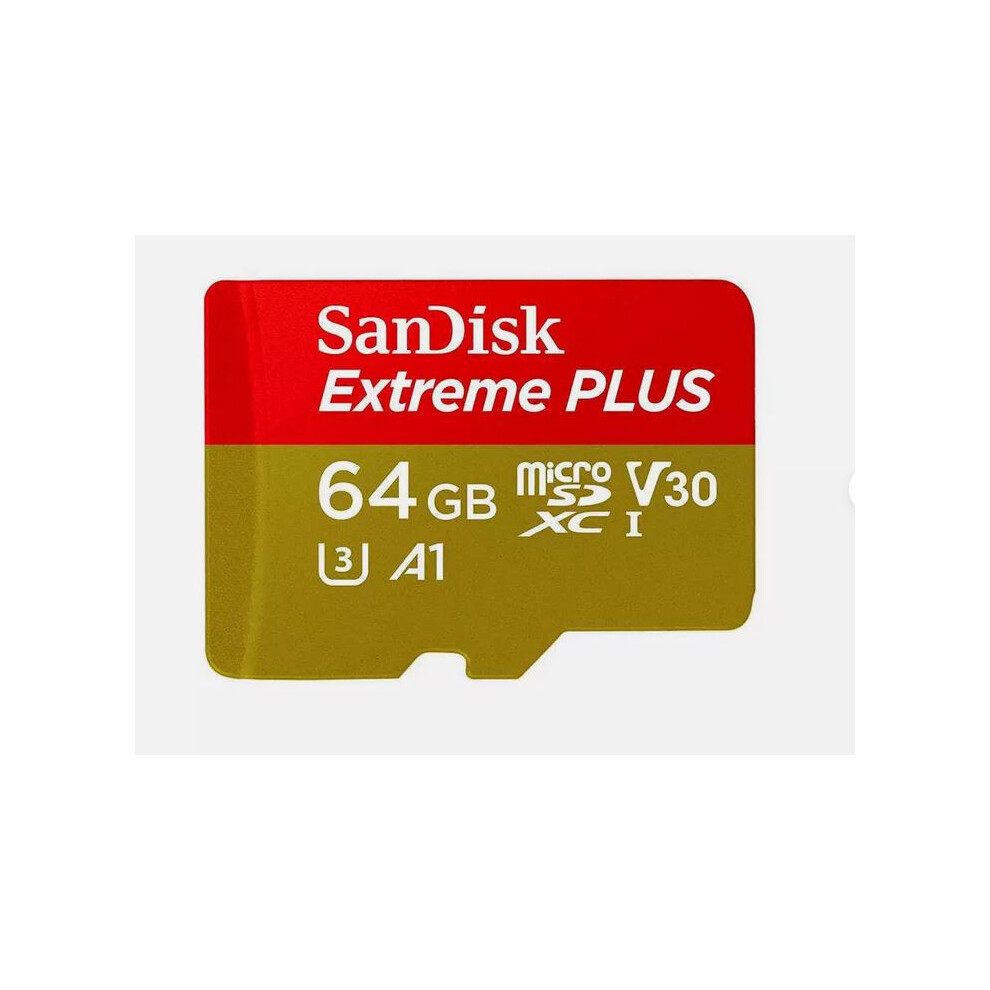 SanDisk Extreme PLUS A1 64GB MicroSDXC UHS-I Class 10 Memory Card