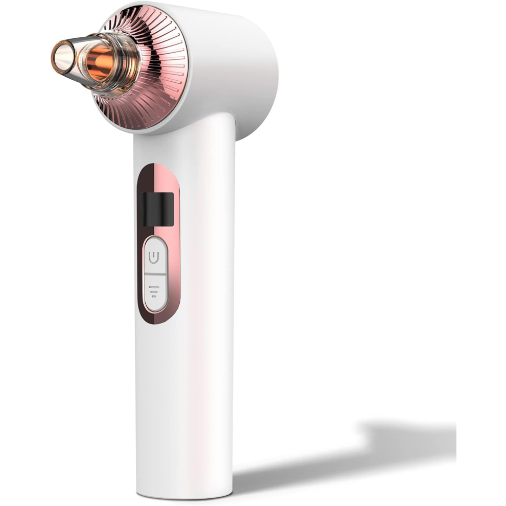 Chronus 4-In-1 Pore Cleaner Vacuum: Rechargeable Blackhead Remover Hot/Cold Compress, Light Therapy(White)