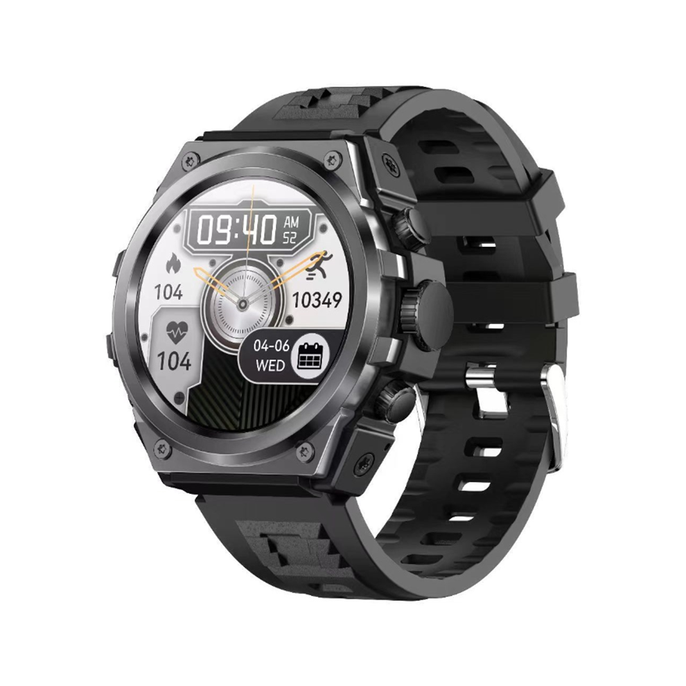 Chronus Smartwatch With Five Buttons, Blood Oxygen Monitoring, Ip68 Waterproof Rating, Bluetooth Calling, And 400Mah Battery(Black) Black 6976918004727