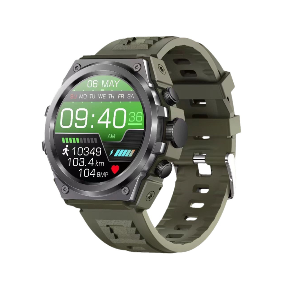 Chronus Smartwatch With Five Buttons, Blood Oxygen Monitoring, Ip68 Waterproof Rating, Bluetooth Calling, And 400Mah Battery(Green) Green 6976918004741