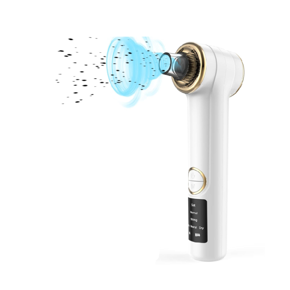 Chronus Blackhead Remover Pore Vacuum Cleaner, Remover Vacuum Pore Cleaner With Heat Function, Facial Pore Cleaner(White)