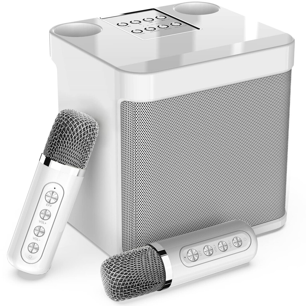 Chronus Portable Bluetooth Karaoke Machine with 2 Mics & HD Sound