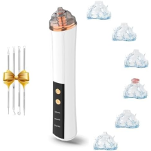 Blackhead Remover Pore Vacuum, Facial Pore Cleaner - 6 Suction Powers, 3 Adjustable Suction Levels, USB Rechargeable(white)