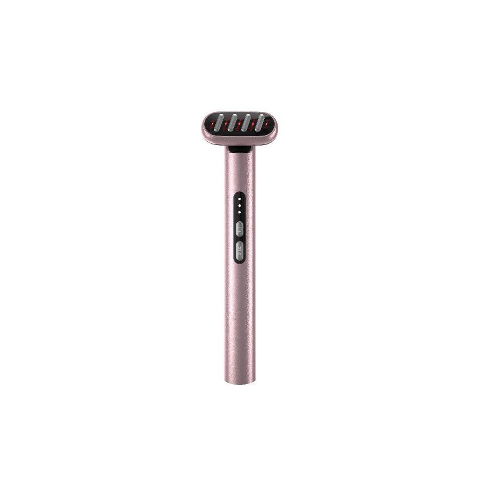 Chronus Red/Light/Pink 7 In 1 Facial Anti-Wrinkle Massager, Therapy Device With Heat Therapy, Micro Current, Led Beauty Wand(Pink)