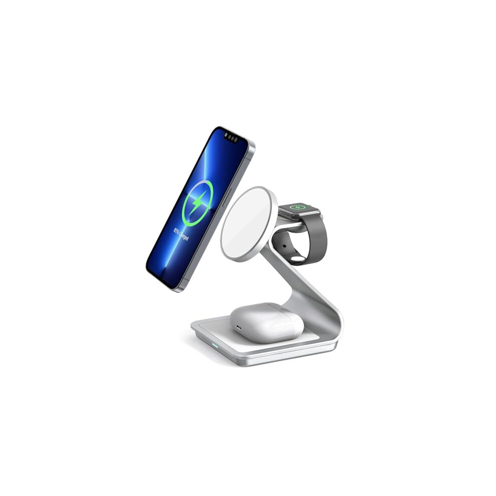 Photos - Other for Mobile Chronus 3 in 1 Wireless Charger for MagSafe, Aluminum Alloy Wireless Charging Station, Compatible with iPhone 14/13/12, Appl