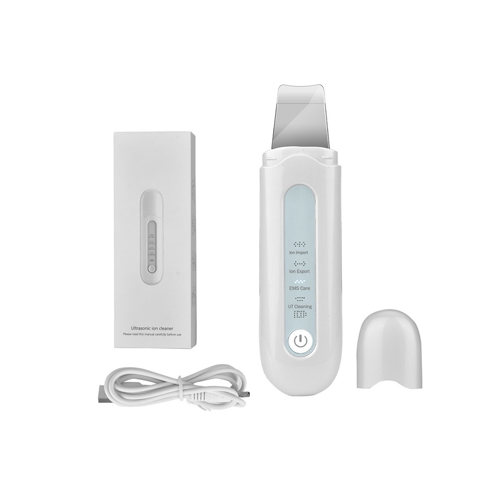 Chronus White Facial Skin Cleaner Scraper Blackhead Removal Tool, Facial Skin Pore Scraper Professional Acne Extractor With 4 Modes(White)